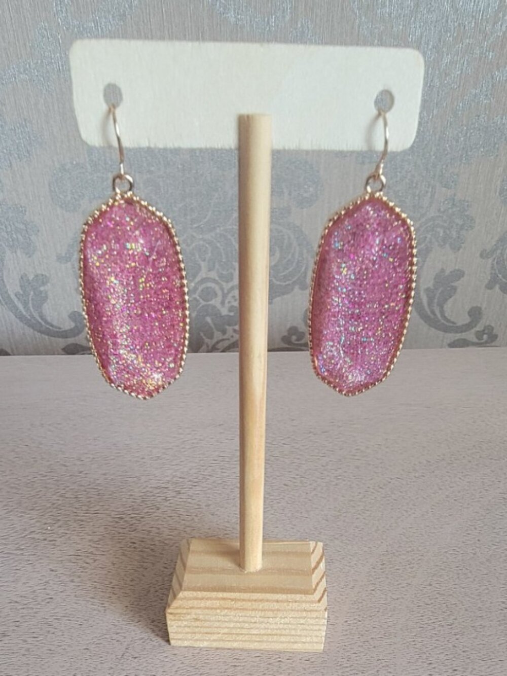 Shimmering Dawn Fuchsia Earrings